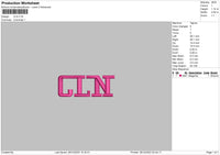 Cln Text Embroidery File 6 sizes