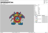 Clock Yu Gi Oh Embroidery File 4 size