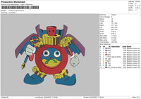 Clock Yu Gi Oh Embroidery File 4 size
