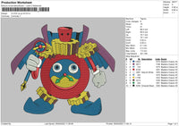 Clock Yu Gi Oh Embroidery File 4 size