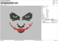 Clown Sillhouette Embroidery File 4 size