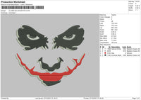 Clown Sillhouette Embroidery File 4 size