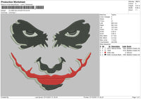 Clown Sillhouette Embroidery File 4 size