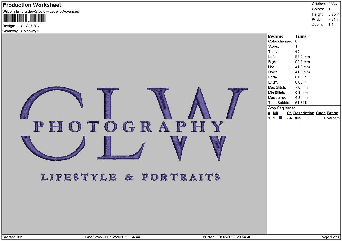 Clwtext Embroidery File 6 sizes
