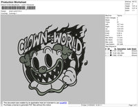 Clown World Embroidery File 4 size