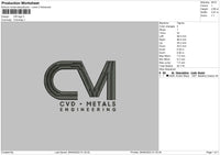 CM Logo Embroidery File 5 sizes