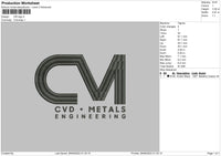 CM Logo Embroidery File 5 sizes