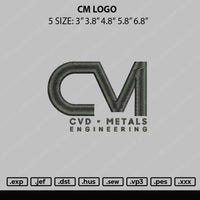 CM Logo Embroidery File 5 sizes