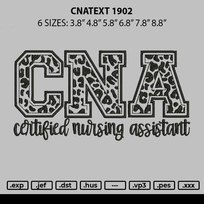 Cnatext 1902 Embroidery File 6 sizes