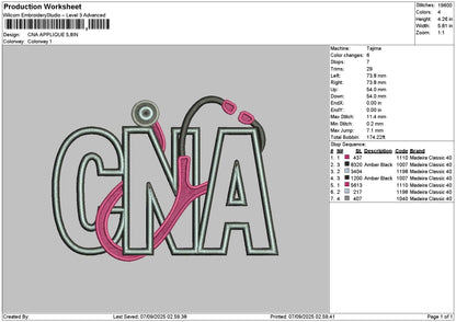 Cnatext App Embroidery File 6 sizes