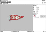 Cobrastext Embroidery File 6 sizes