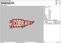 Cobrastext Embroidery File 6 sizes