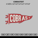 Cobrastext Embroidery File 6 sizes