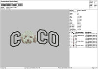 Coco Dog V2 Embroidery File 6 sizes