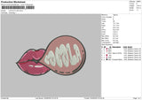 Cocola Lips Embroidery File 6 sizes