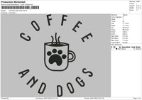 Coffee N Dog Embroidery File 6 sizes