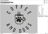 Coffee N Dog Embroidery File 6 sizes