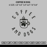 Coffee N Dog Embroidery File 6 sizes