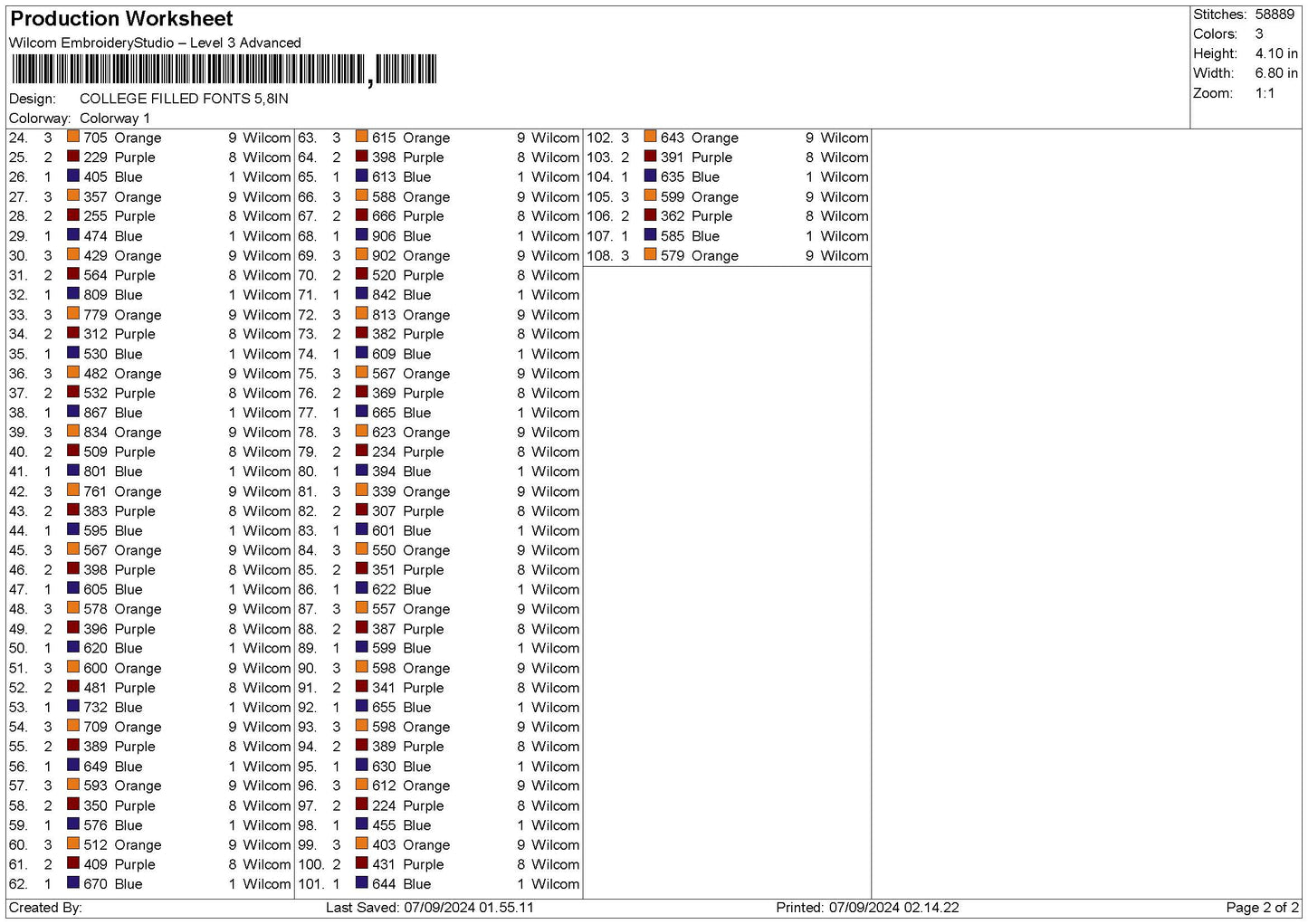 Filled Fonts Embroidery Files 1 sizes