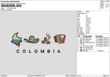 Colombiatext 1510 Embroidery File 6 sizes