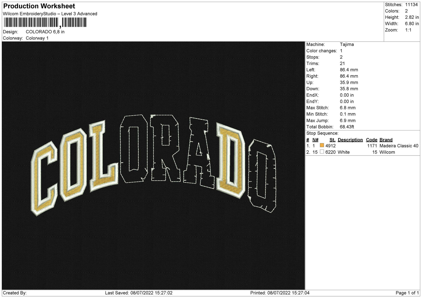 Colorado Embroidery