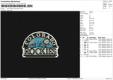 COLORADO ROCKIES Embroidery File 6 size