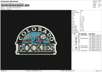 COLORADO ROCKIES Embroidery File 6 size