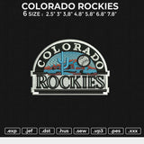 COLORADO ROCKIES Embroidery File 6 size