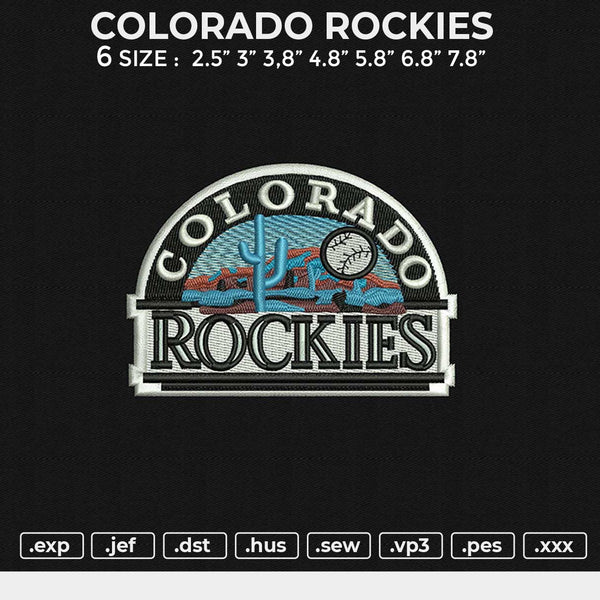 COLORADO ROCKIES Embroidery File 6 size