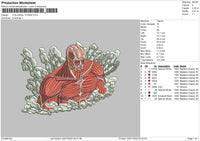Colossal Titan Embroidery File 4 Size
