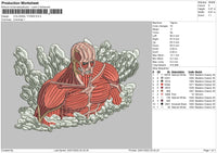 Colossal Titan Embroidery File 4 Size