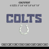 Coltstext Embroidery File 6 szes