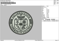 Columbuscircle Embroidery File 6 sizes