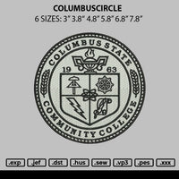 Columbuscircle Embroidery File 6 sizes