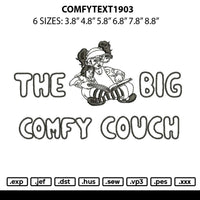 Comfytext 1903 Embroidery File 6 sizes