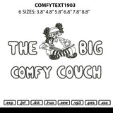 Comfytext 1903 Embroidery File 6 sizes