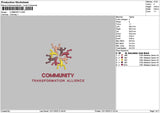 Communitytext Embroidery File 6 sizes