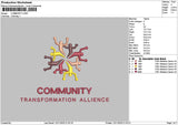 Communitytext Embroidery File 6 sizes