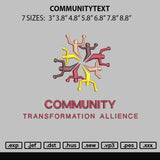 Communitytext Embroidery File 6 sizes