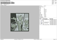 Conan Square Embroidery File 6 sizes