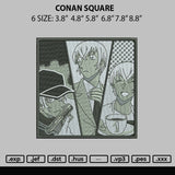 Conan Square Embroidery File 6 sizes