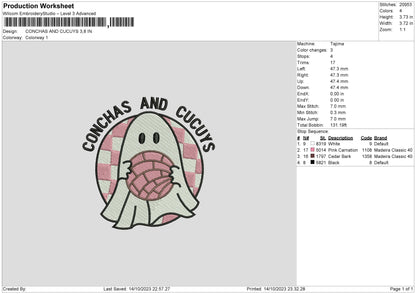 Ghost Pink Embroidery File 6 sizes