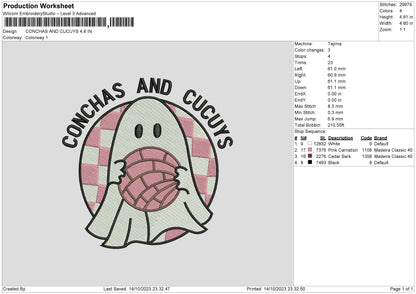 Ghost Pink Embroidery File 6 sizes