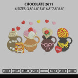 Chocolate 2611 Embroidery File 6 sizes