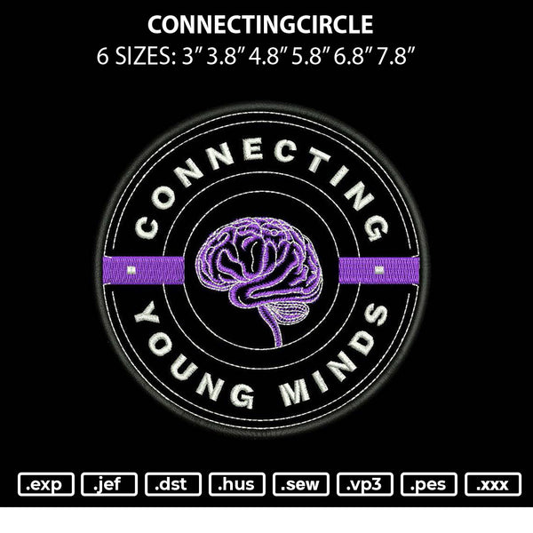 Connectingcircle Embroidery File 6 sizes
