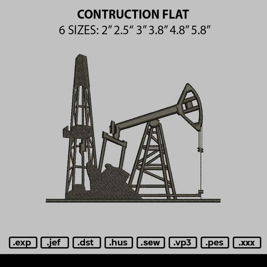 Contruction Black Embroidery File 6 sizes