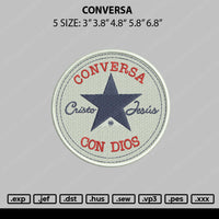 Conversa Embroidery File 5 sizes