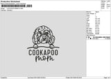 Cookapootext V2 Embroidery File 6 sizes