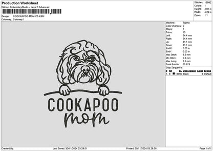 Cookapootext V2 Embroidery File 6 sizes