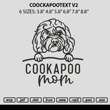 Cookapootext V2 Embroidery File 6 sizes